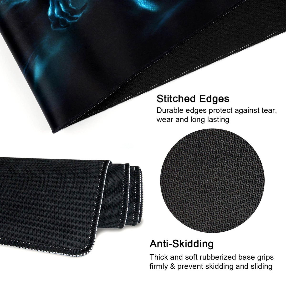 Meffort Inc Extended XXL Mouse Pad Thick Water Resistance Desk Mat with Non-Slip Rubber Pad for