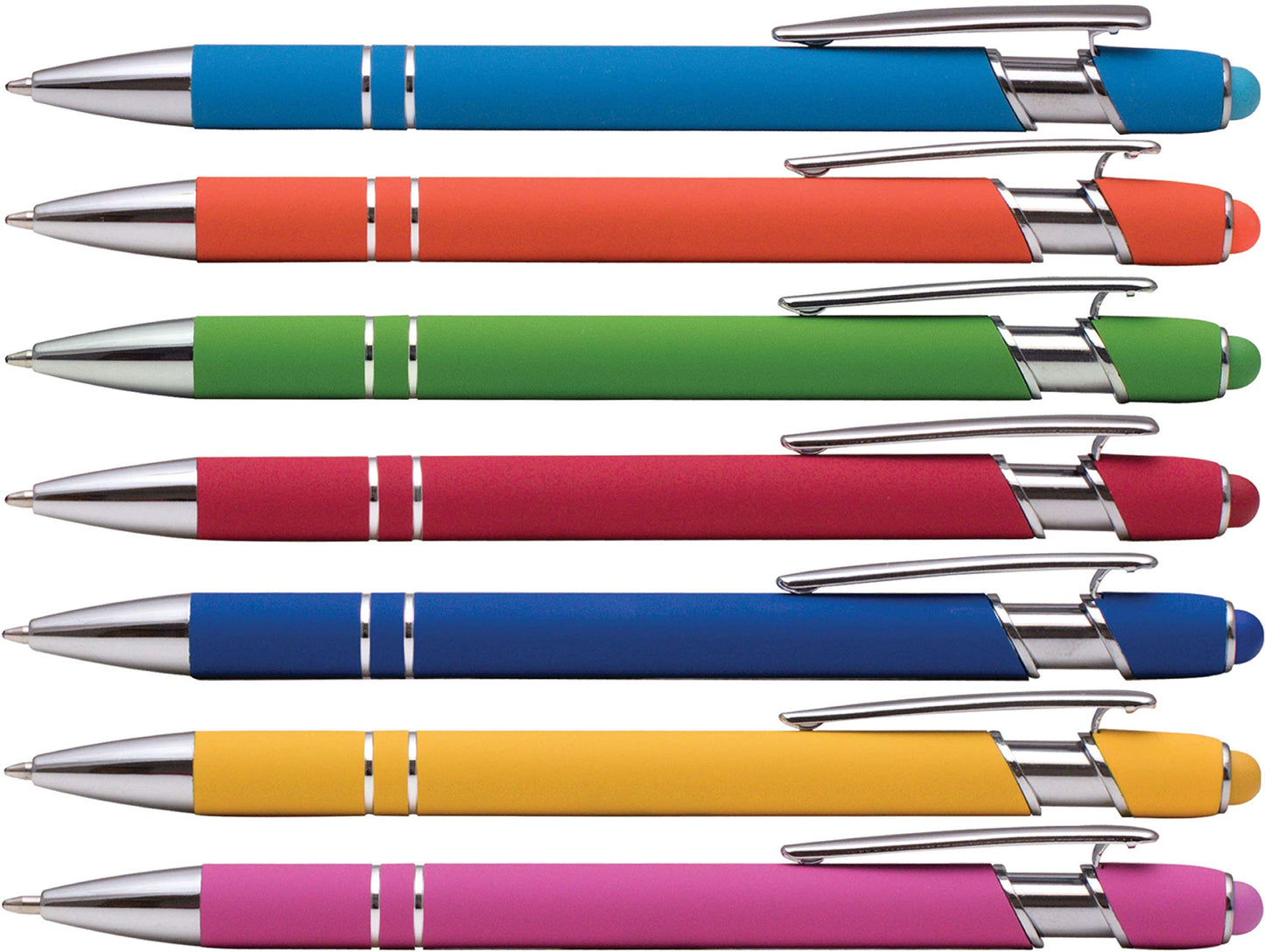 Express Pencils Rubberized Soft Touch | Burst of Color | Ballpoint Pen with Stylus Tip a stylish
