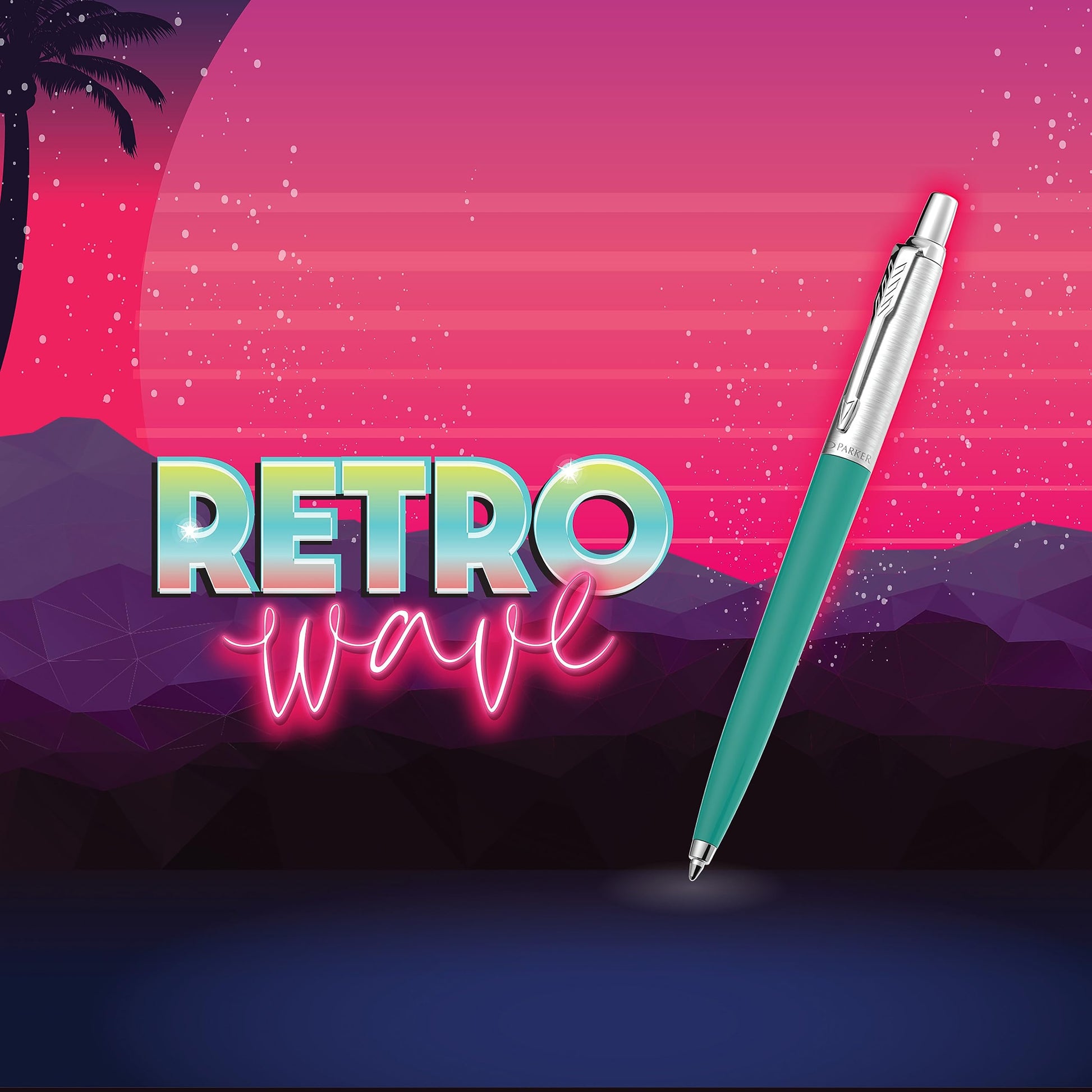 PARKER Jotter Originals Ballpoint Pens | Retrowave Collection | Caribbean Blue & Apple Green | Blue