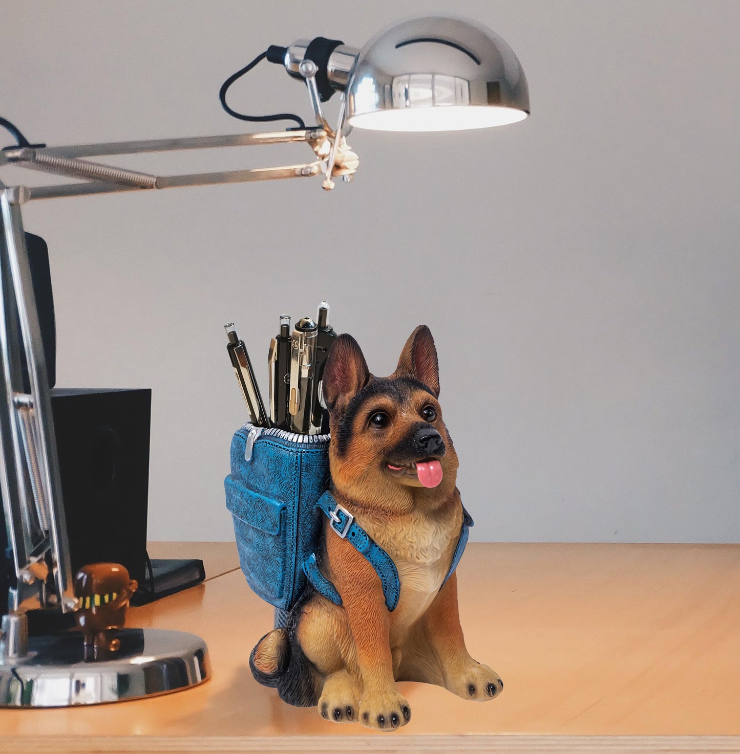 Cute Dog Pen Holder for Desk, German Shepherd Gifts, Funny Desk Decor