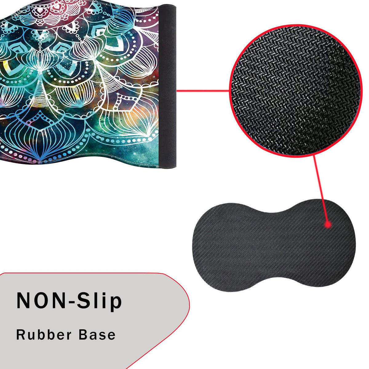 CICPLKSE Mouse Pad with Wrist Support + Desk Mat + Coaster 3 in 1 Set, XXL Large Gaming Mousepad