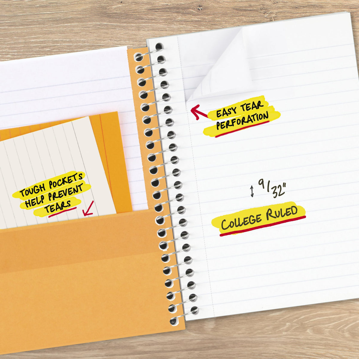 Five Star Spiral Notebook, 1 Subject, College Ruled Paper, 4-3/8" x 7", Small Size, 80 Sheets