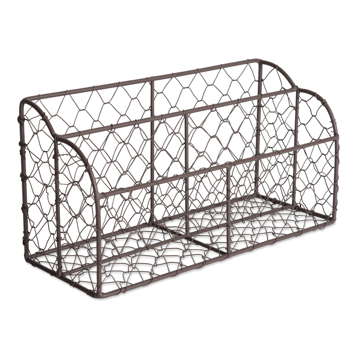 DII Farmhouse Office Collection, Metal Storage, Gray, Desktop Letter Holder