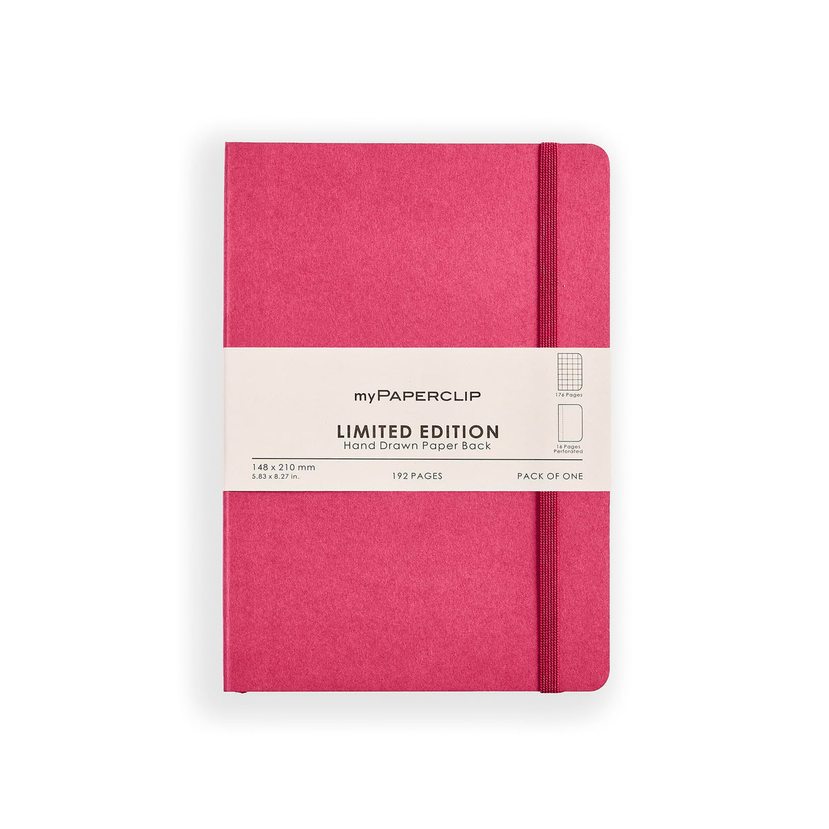 myPAPERCLIP Limited Edition A5 Checks/Square Grid Notebook | 192 Pages, 100 GSM, Soft Cover, A5