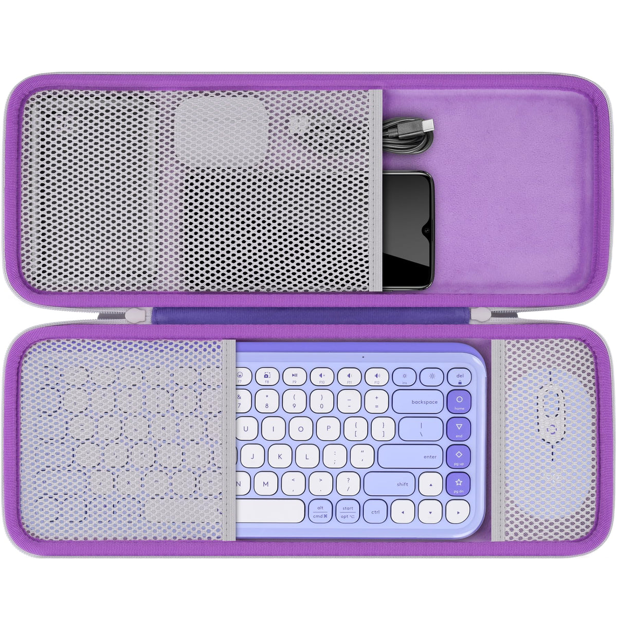 co2CREA Hard Case for Logitech POP ICON Keyboard & Mouse Combo, Lilac
