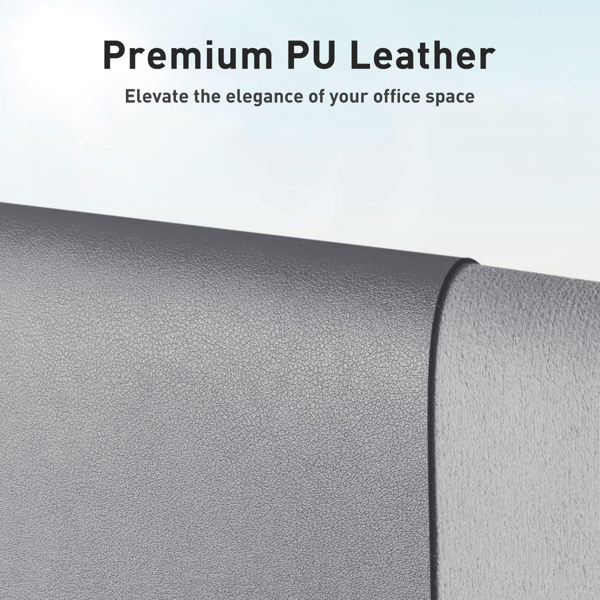 Aothia Faux Leather Desk Mat - Non-Slip PU Leather Desk Blotter, Waterproof Writing Surface, Large
