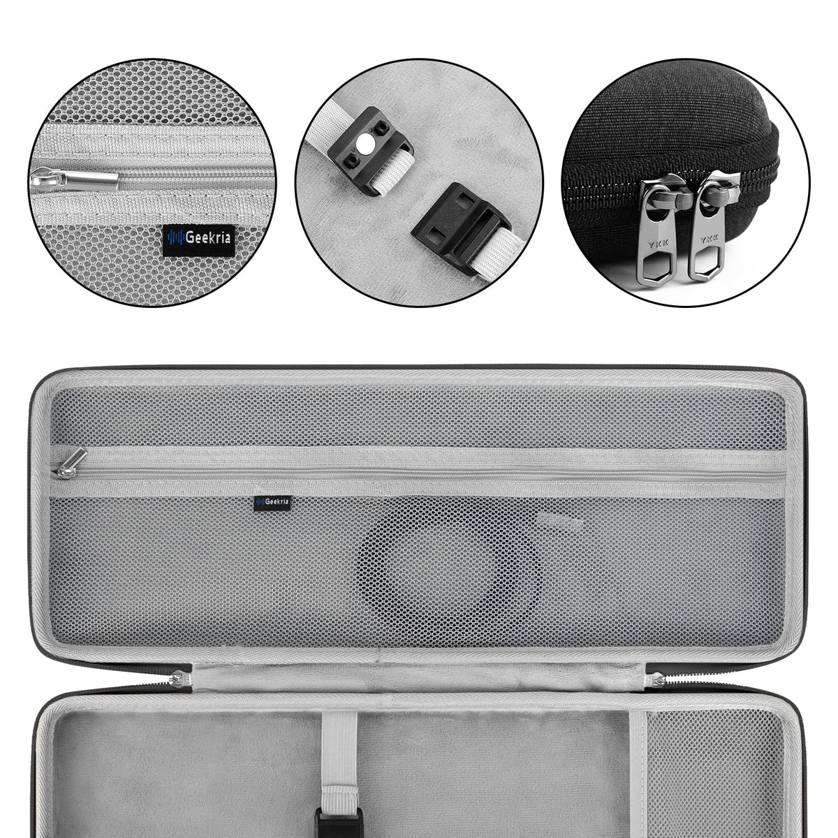 GEEKRIA 75% Keyboard Case, Hard Shell Travel Bag for Compact 84 Key Computer Mechanical Gaming