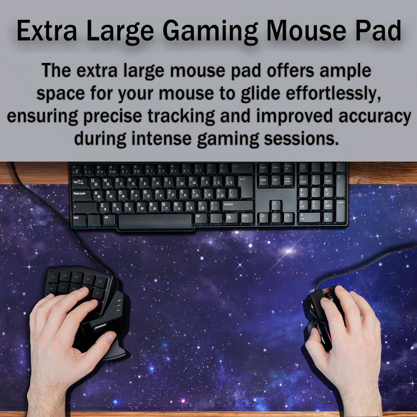Samgula Office Desk Pad Galaxy Universe, Gaming Mousepad XXL Mouse Pads Large Mouse Pad, Work Desk