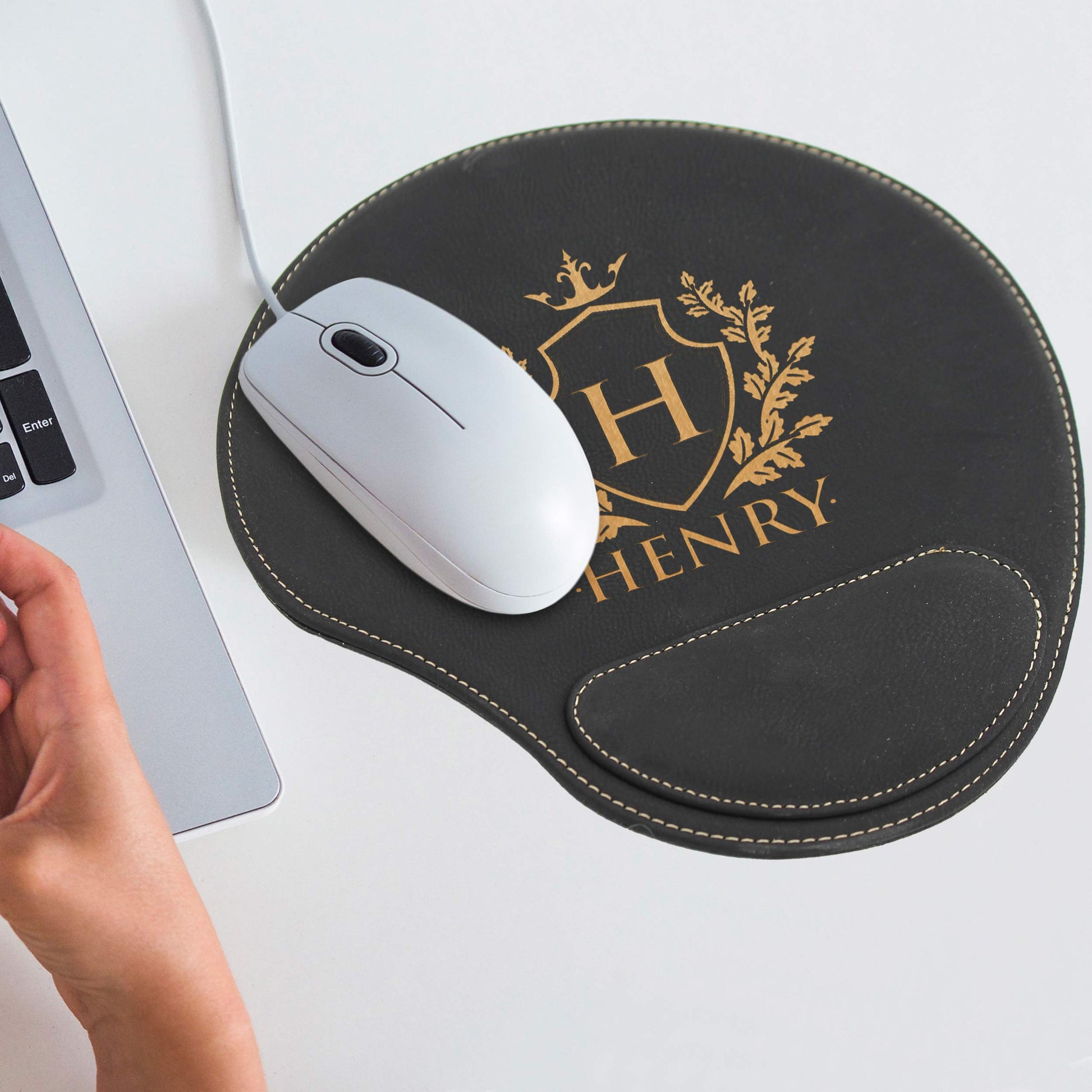 My Personal Memories Custom Engraved and Personalized Mouse Pad with Wrist Rest Desk Accessories