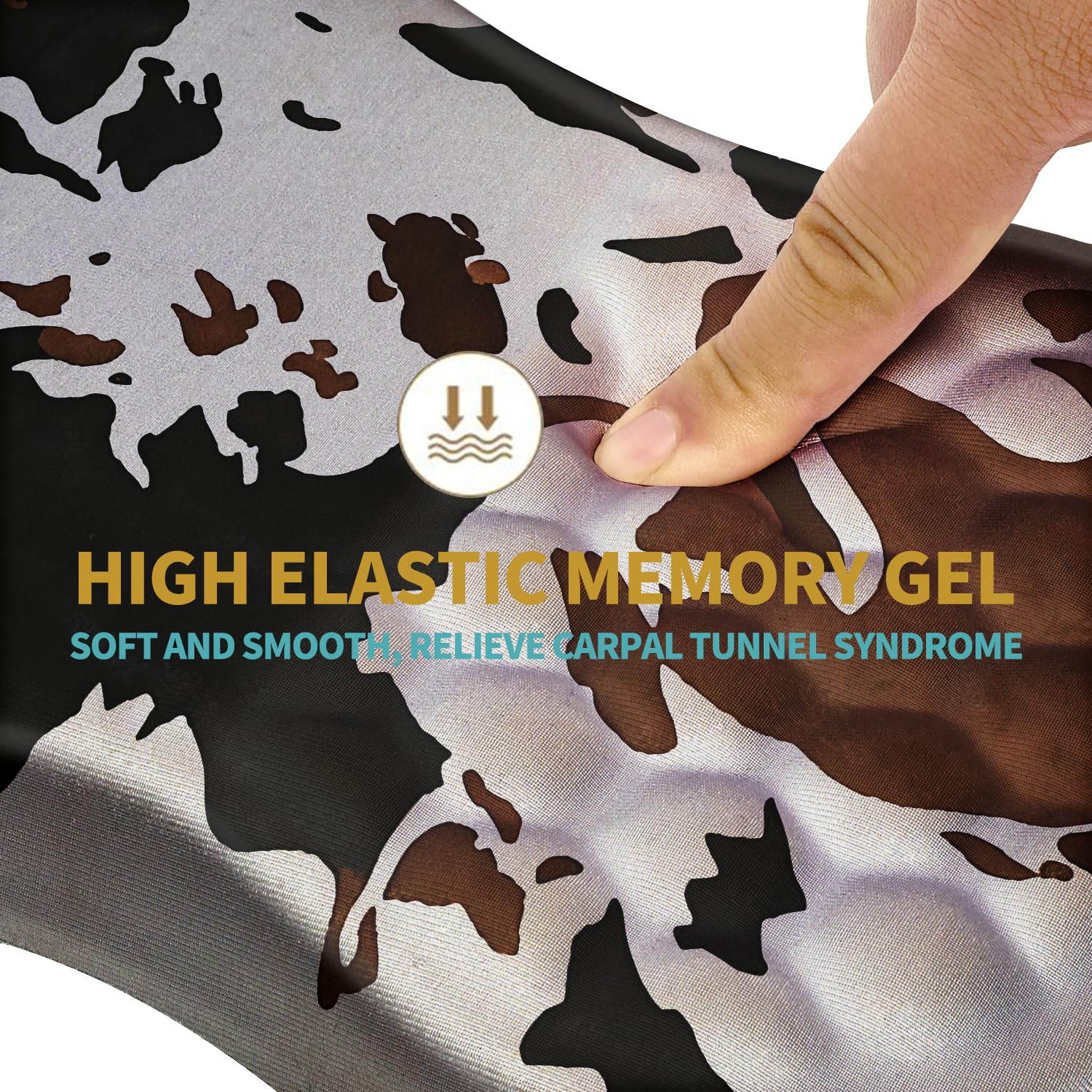 Hokafenle Ergonomic Mouse Pad Wrist Support with Massage Design, Wrist Rest Pain Relief Mousepad