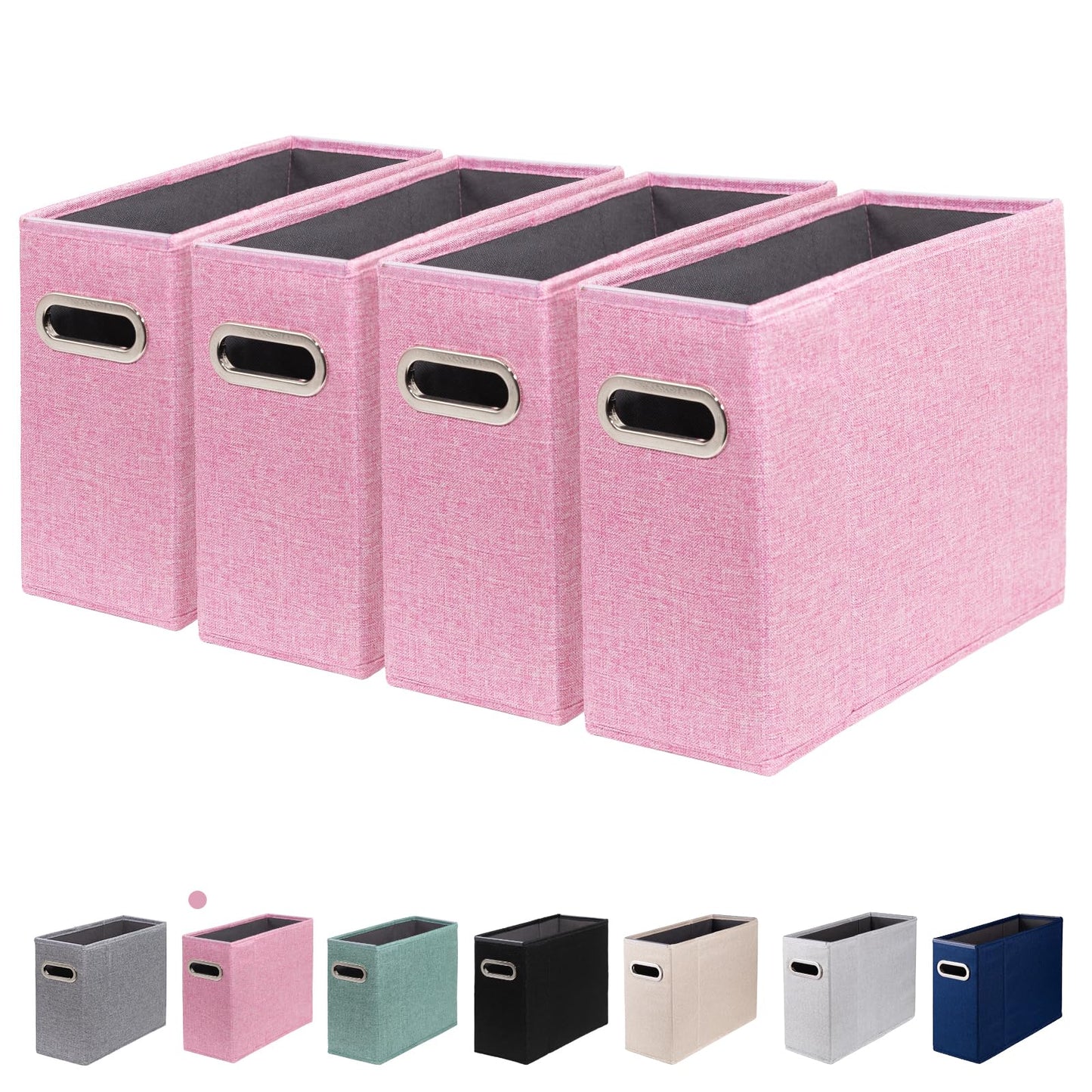 ComfortKeeper 4 Packs Letter Size File Organizer, File Folders Organizer, Fabric Storage Box