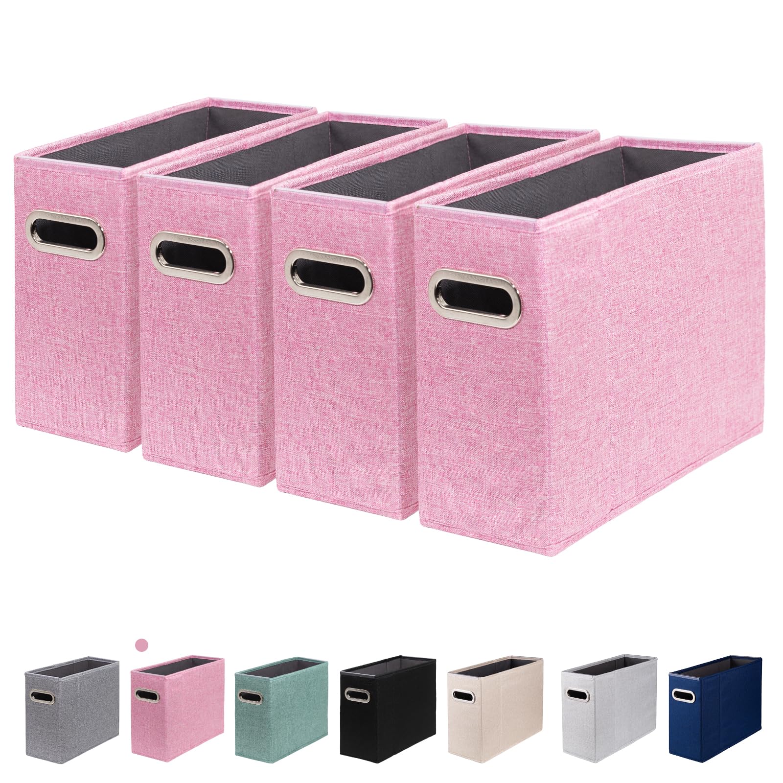 ComfortKeeper 4 Packs Letter Size File Organizer, File Folders Organizer, Fabric Storage Box