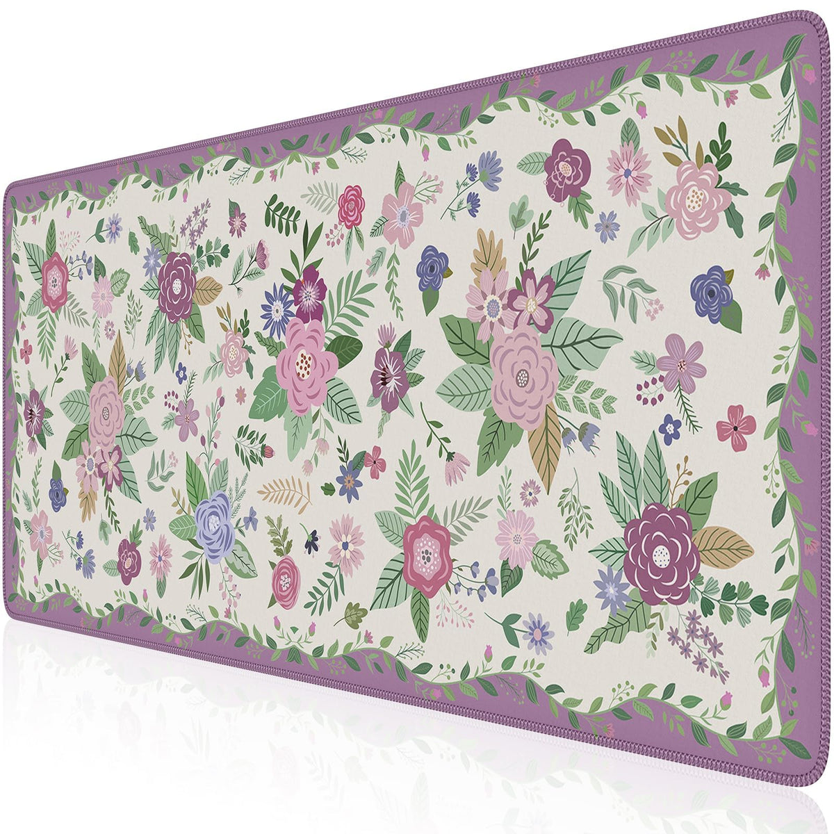 HAOCOO Purple Cloud Desk Pad, 35.4" x 15.7" Desktop Matt for Home Desk