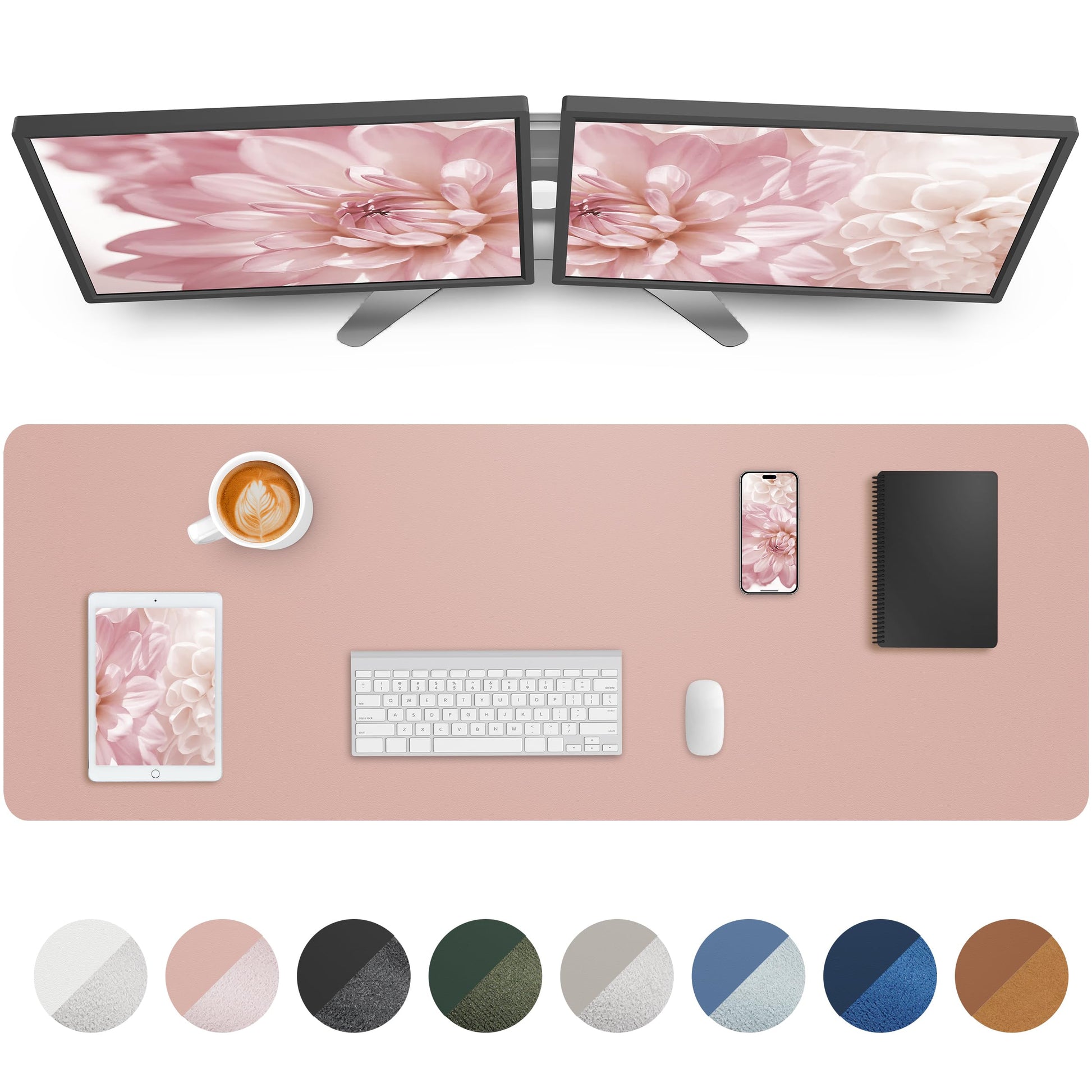 Leather Desk pad Protector,Large Desk mat,Mouse pad,Non-Slip Desk pad,Office Desk Mat,Waterproof