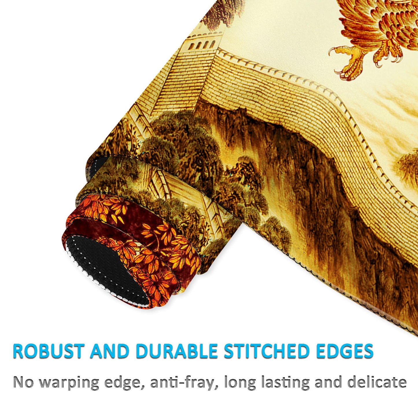 LL-COEUR XXL Landscape Gaming Mouse Pad Computer Keyboard Mat Office Desk Pad (Eagle, 47.2" x 23.6"