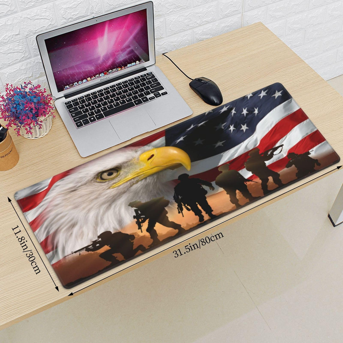 Sigouyinei Extra Large Desk Pad 31.5x12in Office Gaming Non-Slip Mouse Pad