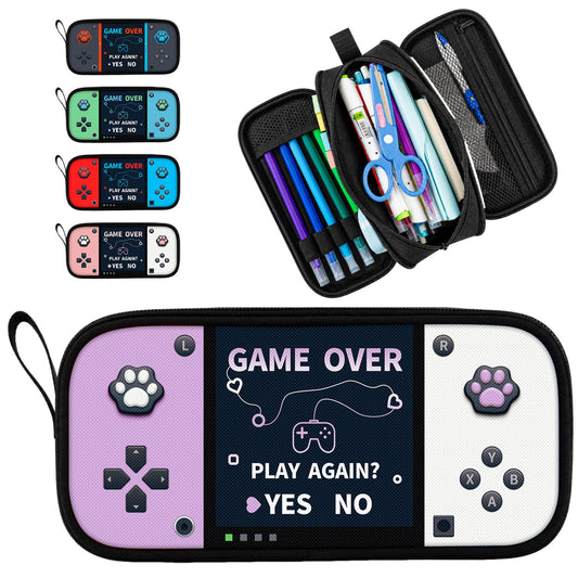Easozoom Game Controller Pencil Case for Boys Kids Teens, Large Capacity Pencil Pouch with 3
