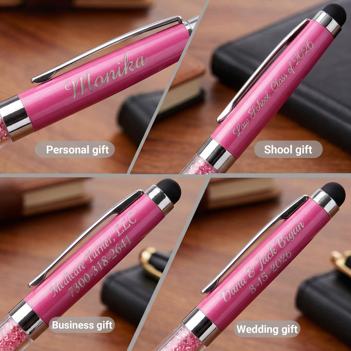 Ancolo Personalized Crystal Pens Gift for Women, Girl, Nurse, Bridesmaid