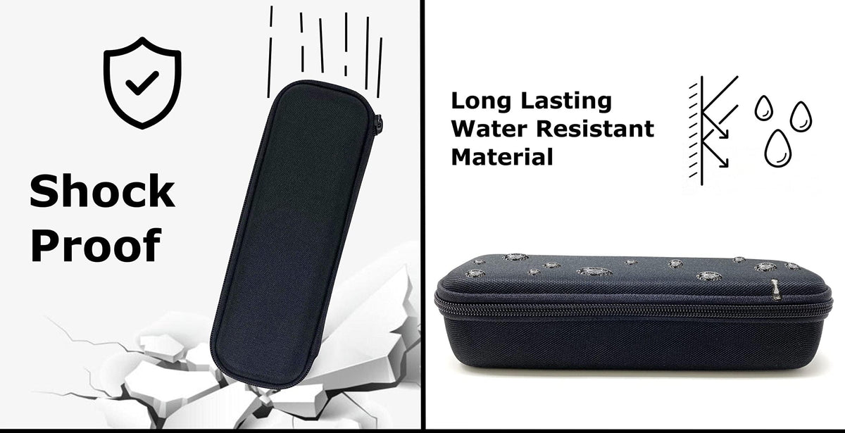 Arber Large Capacity Pencil Pen Case - Simple Zipper Organizer Box - Hard Sided Slim Art Pouch Bag