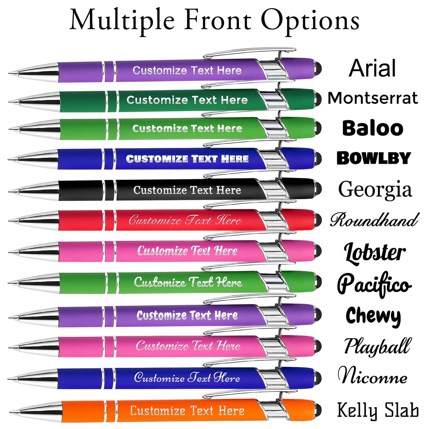 Up to 500 Personalized Pens Bulk Custom Ballpoint Pens with Business Name Message Logo, Customized