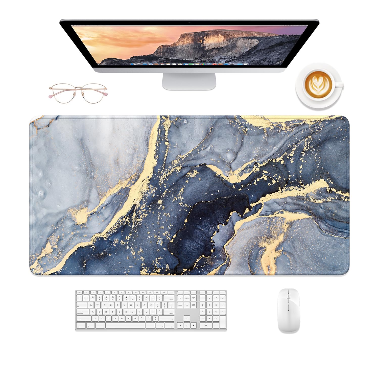 Desk Mat, 32" x 16" XXL Extended Large Gaming Mouse Pad, Desktop Decor Desk Pad, Cute Men Women