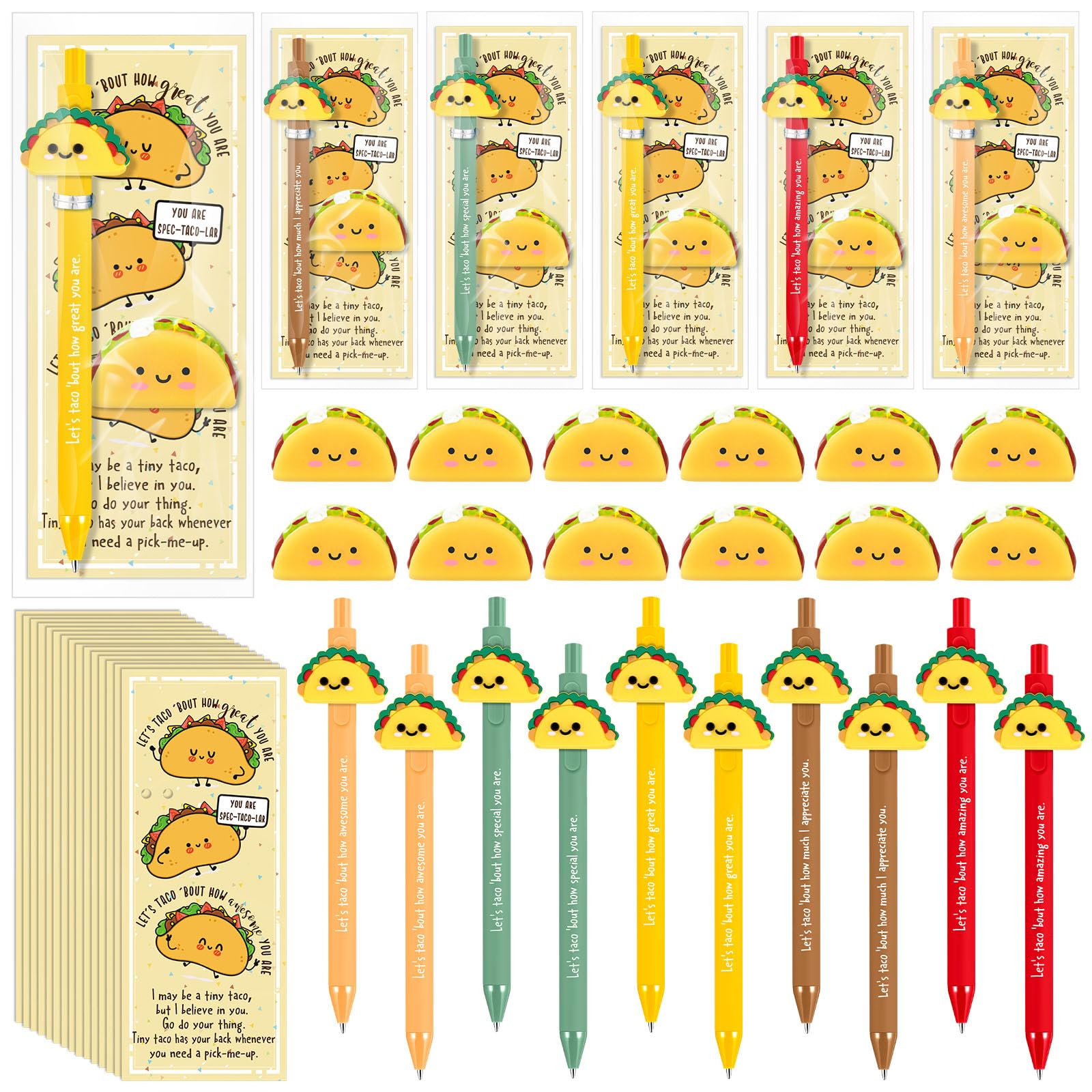 TecUnite Taco 20 Sets Classroom Motivation Gifts Bulk