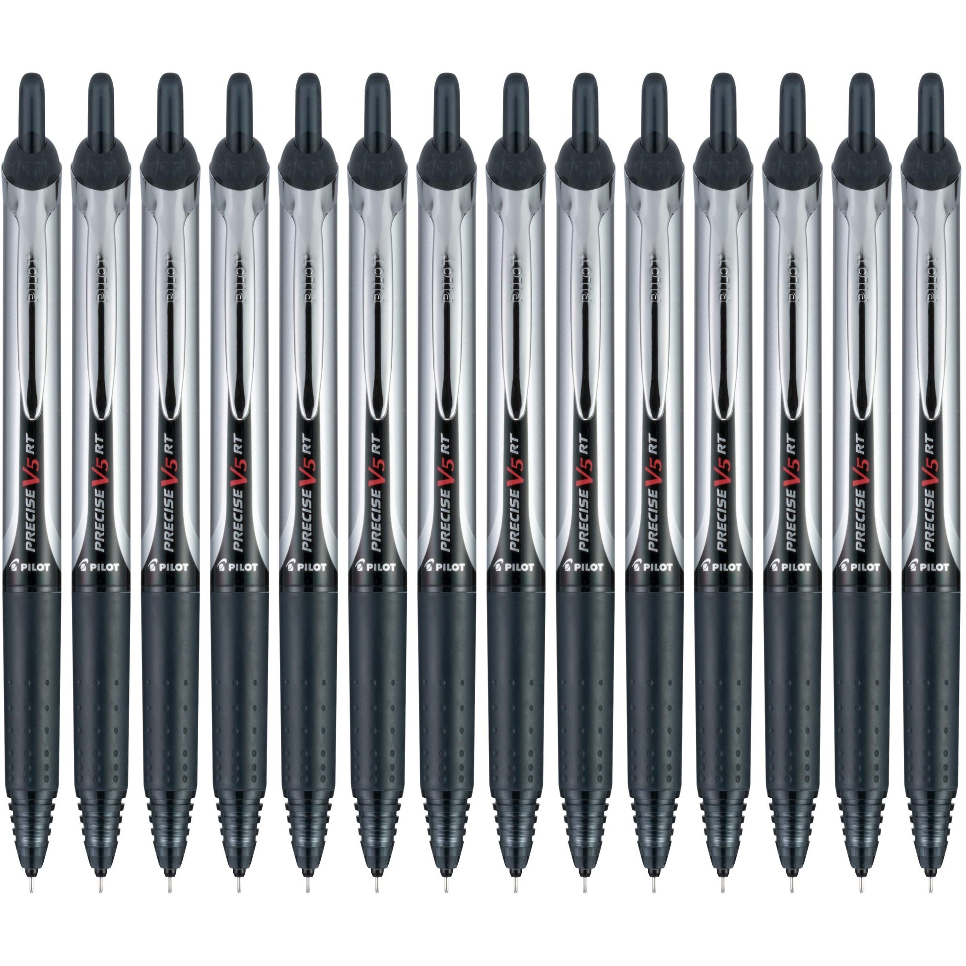 PILOT Precise V5 RT Pens, Extra Fine Point (0.5mm) Black, 14-Pack