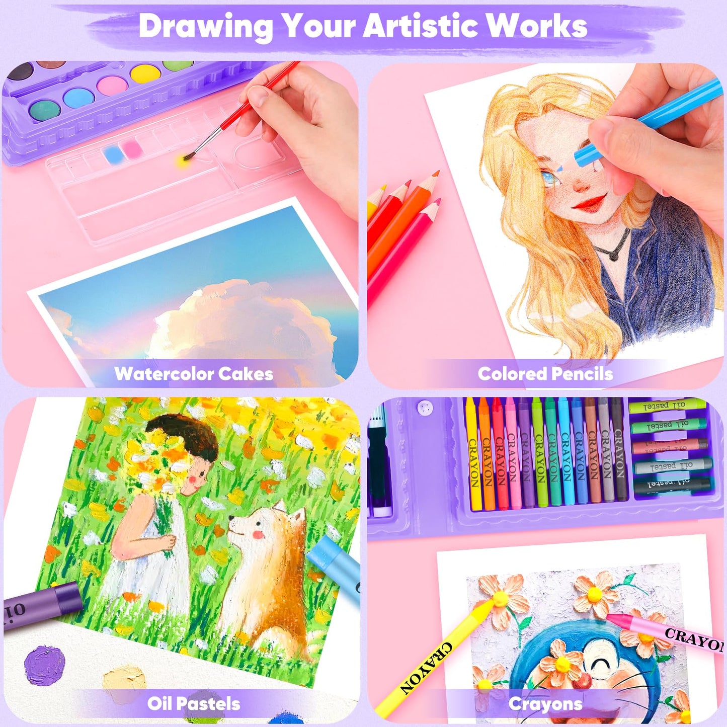 iBayam 149-Pack Drawing Kit Cute School Preppy Stuff Art Supplies, Ages 4+