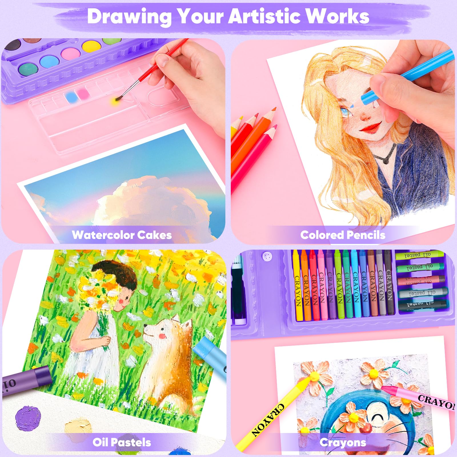 iBayam 149-Pack Drawing Kit Cute School Preppy Stuff Art Supplies, Ages 4+