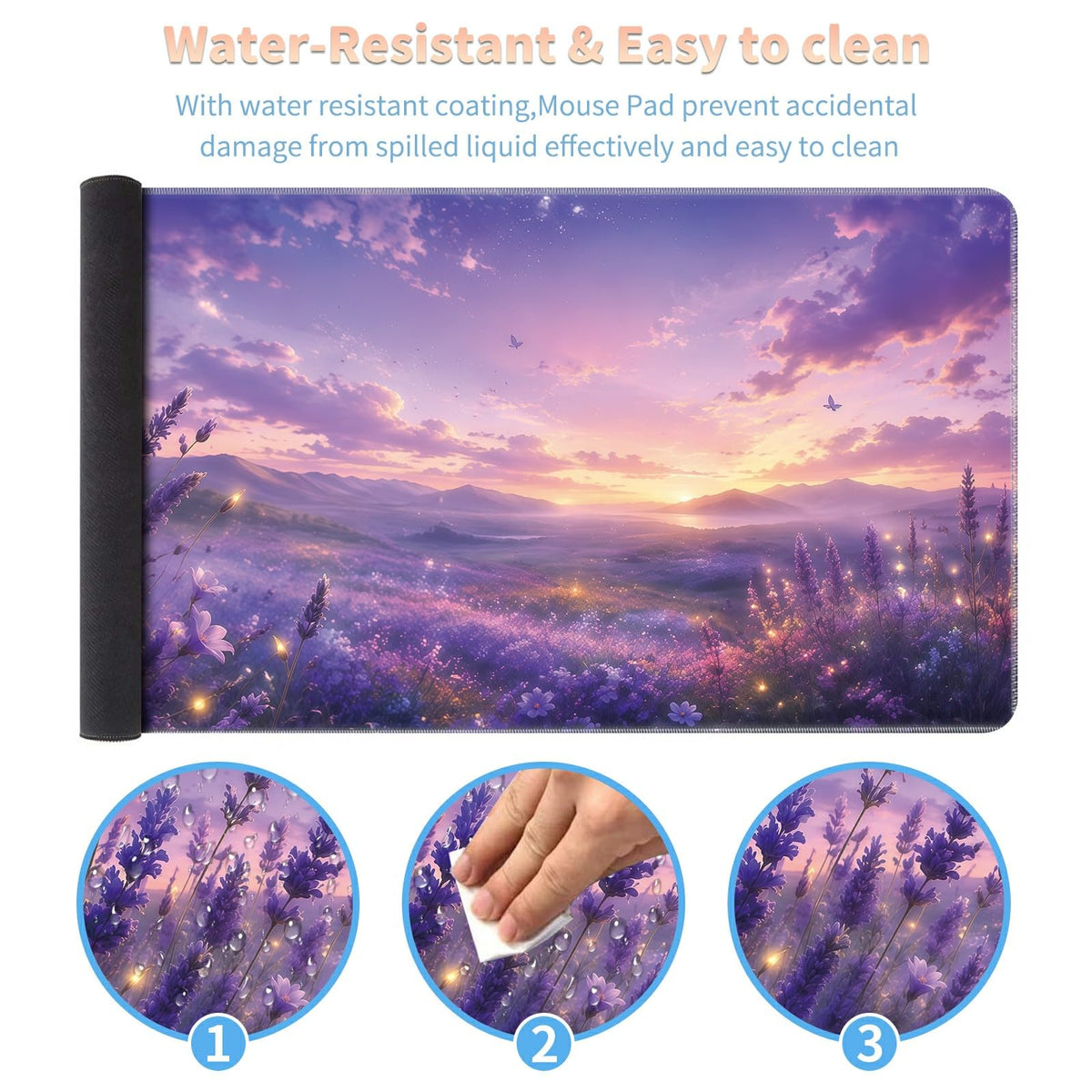Desk Mat Large Gaming Mouse Pad + Coaster