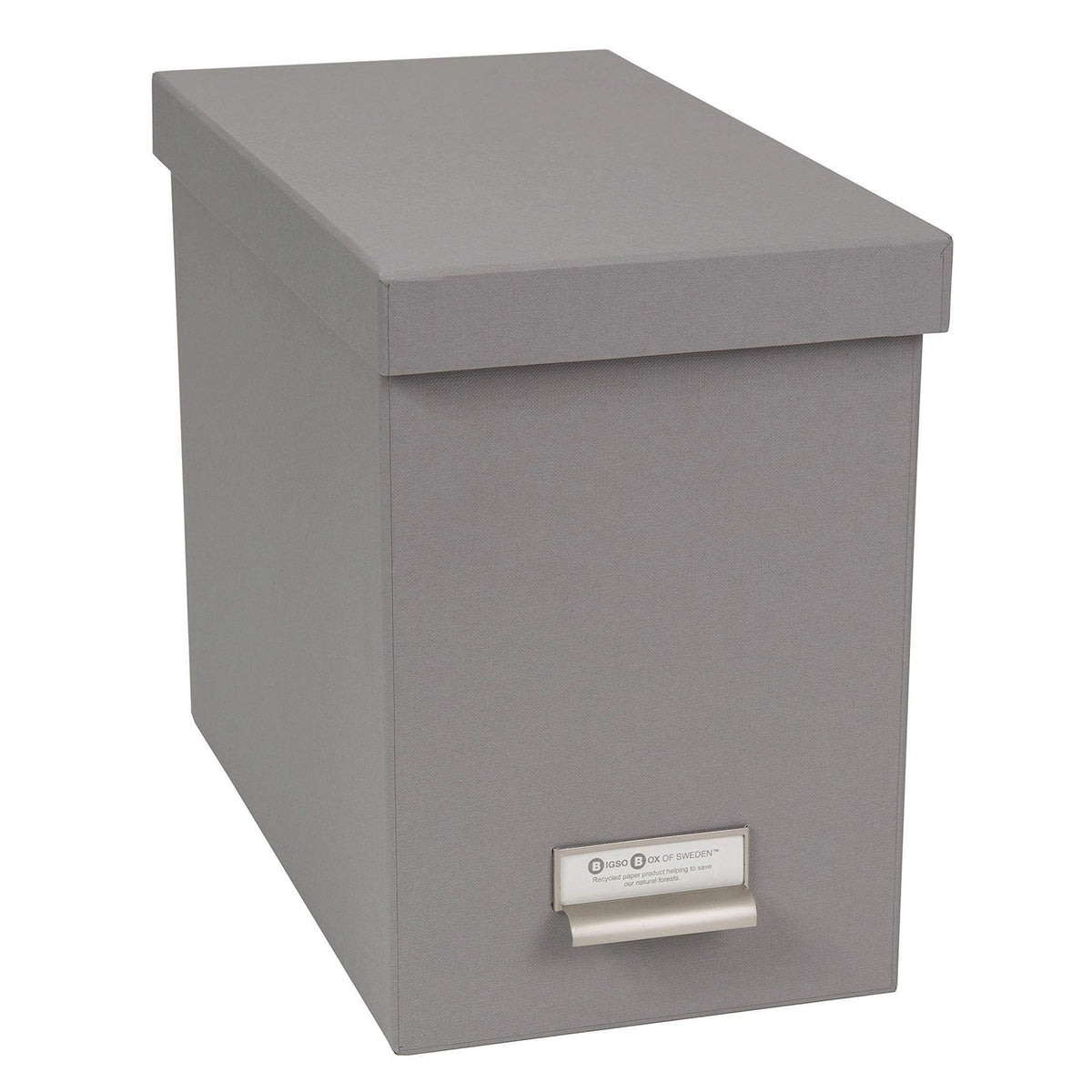 Bigso John Fiberboard Label Frame Desktop File Storage Box - Document Organizer for Important