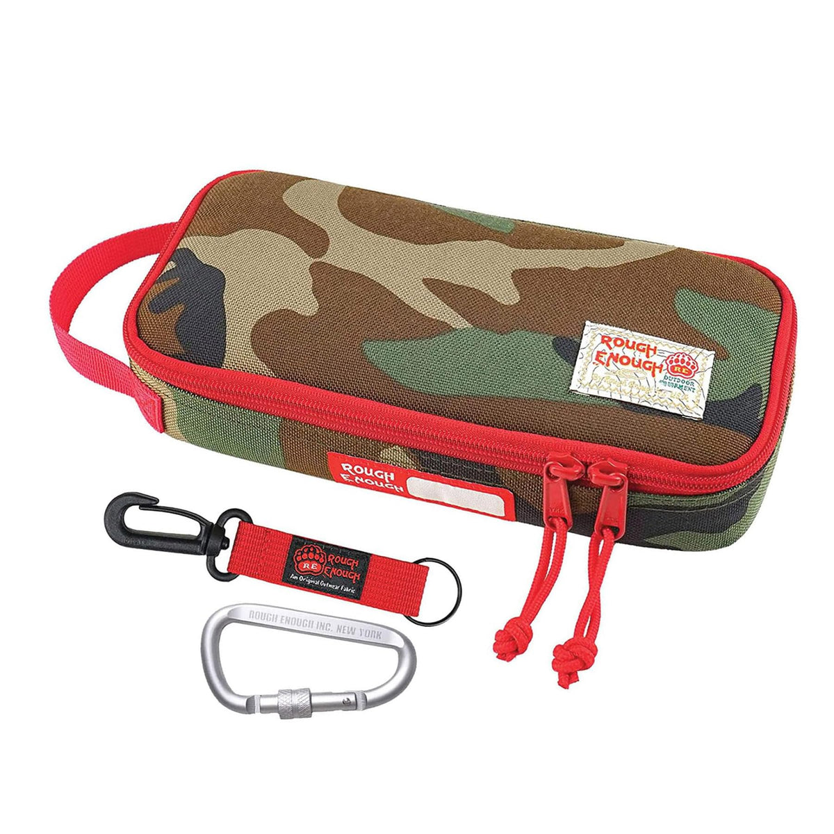 Rough Enough Large Camo Pencil Case for Boys Kids, Stationery Organizer
