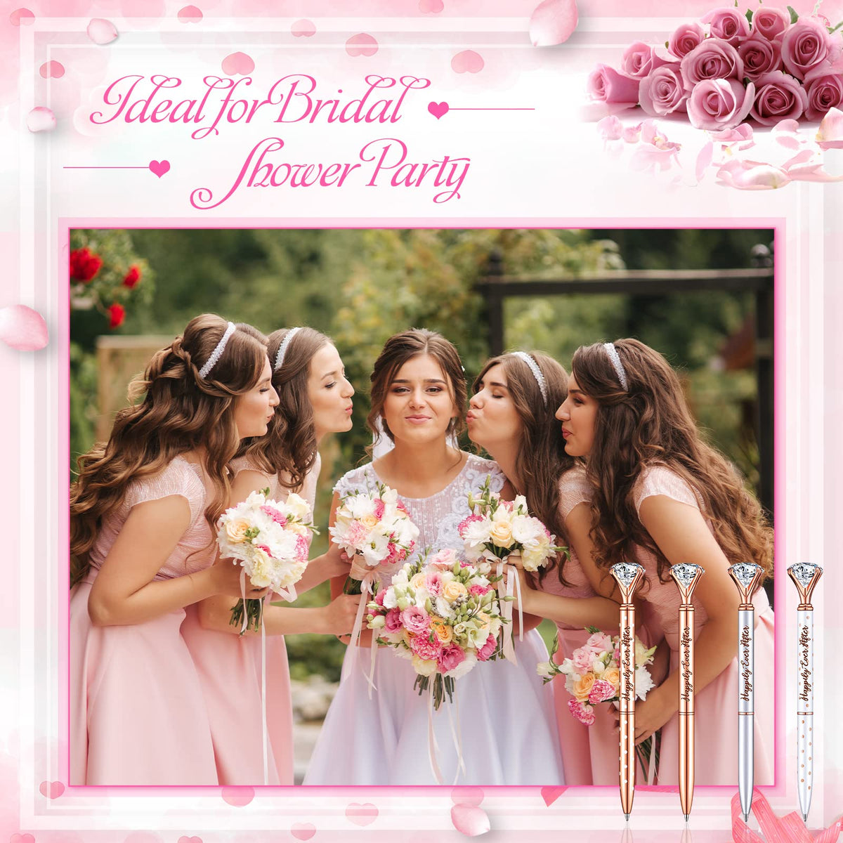 Yexiya 24 Pcs Bridal Shower Gifts Wedding Diamond Pens for Guests