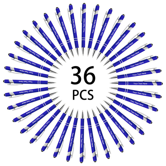 Hapelf Up to 500 Bulk Personalized Pens Custom Engraved Ballpoint Pen with Stylus Tip Retractable