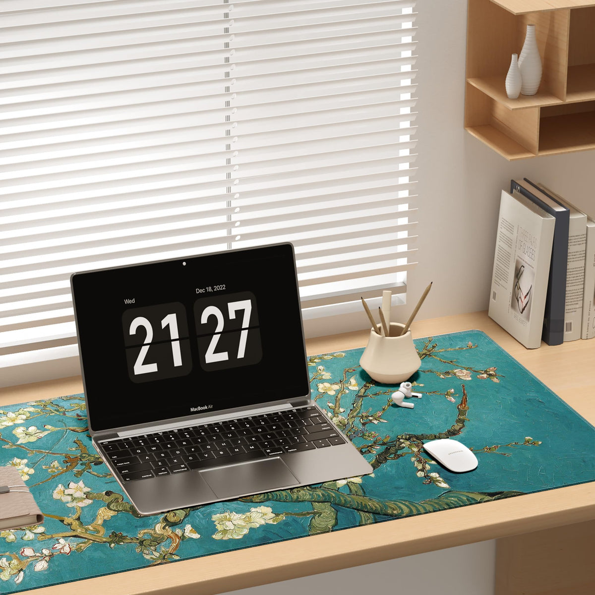 LL-COEUR XXL Landscape Gaming Mouse Pad Computer Keyboard Mat Office Desk Pad (Apricot, 47.2" x