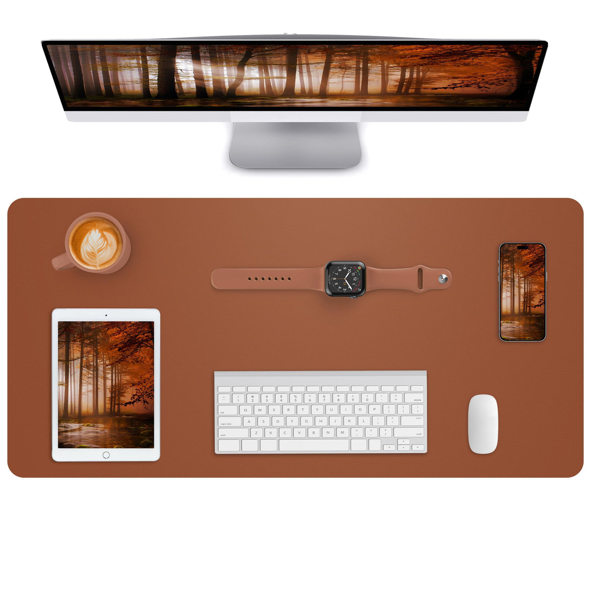 Leather Desk Pad Blotter,Mouse Pad,Office Desk Mat, Non-Slip PU Leather Desk mat,Large Desk