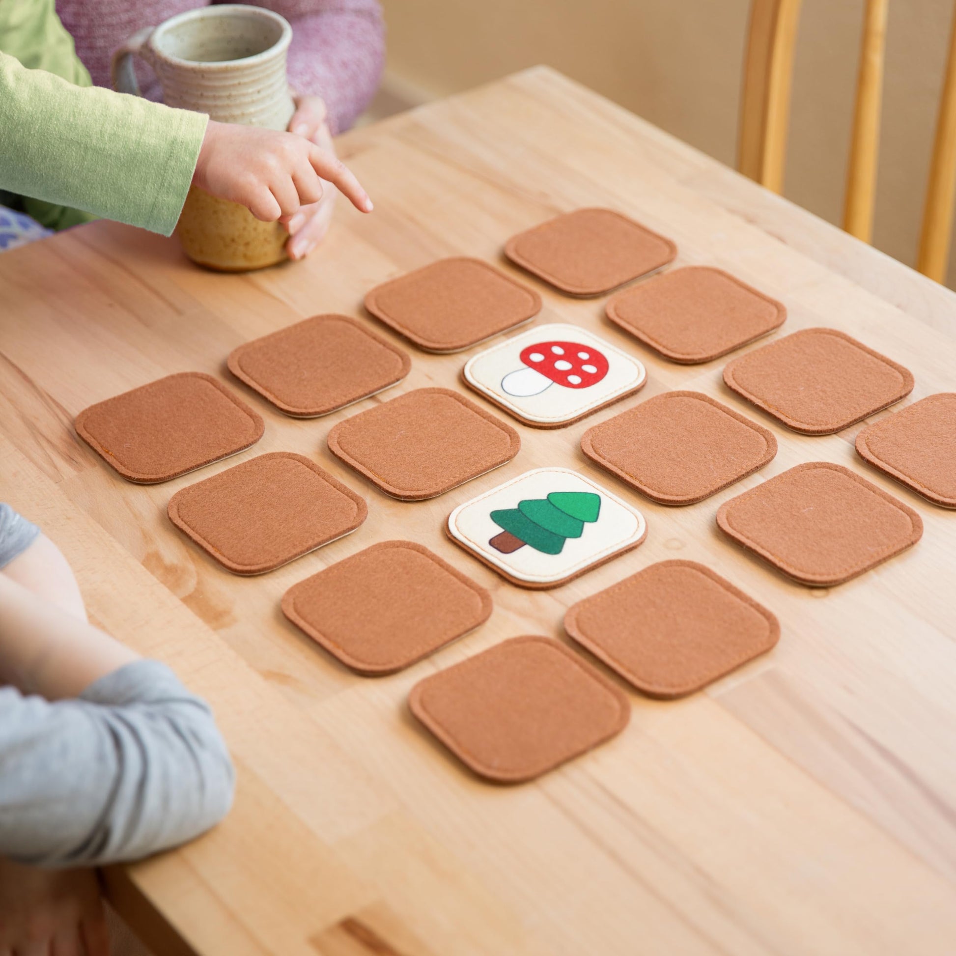 Felt Matching Game for Ages 2–4 – Soft and Safe for Ages 1+ – Montessori Memory Game – Sensory
