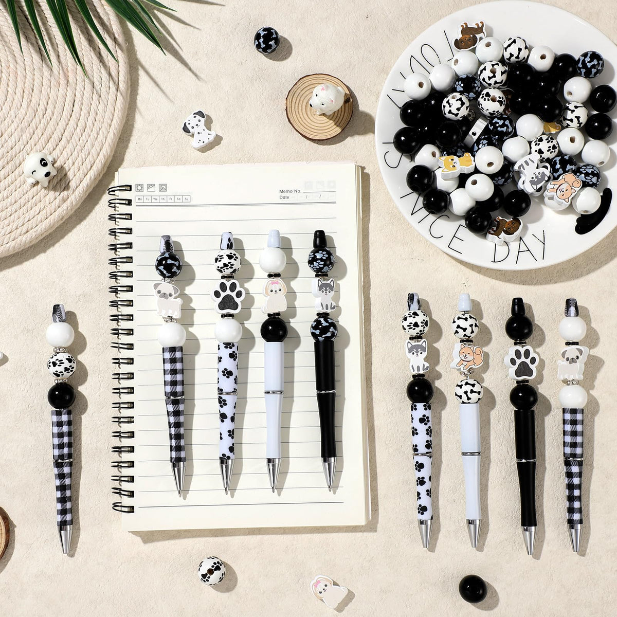 Colarr 197 Pcs Beadable Pens DIY Pen Making Kit, Dog