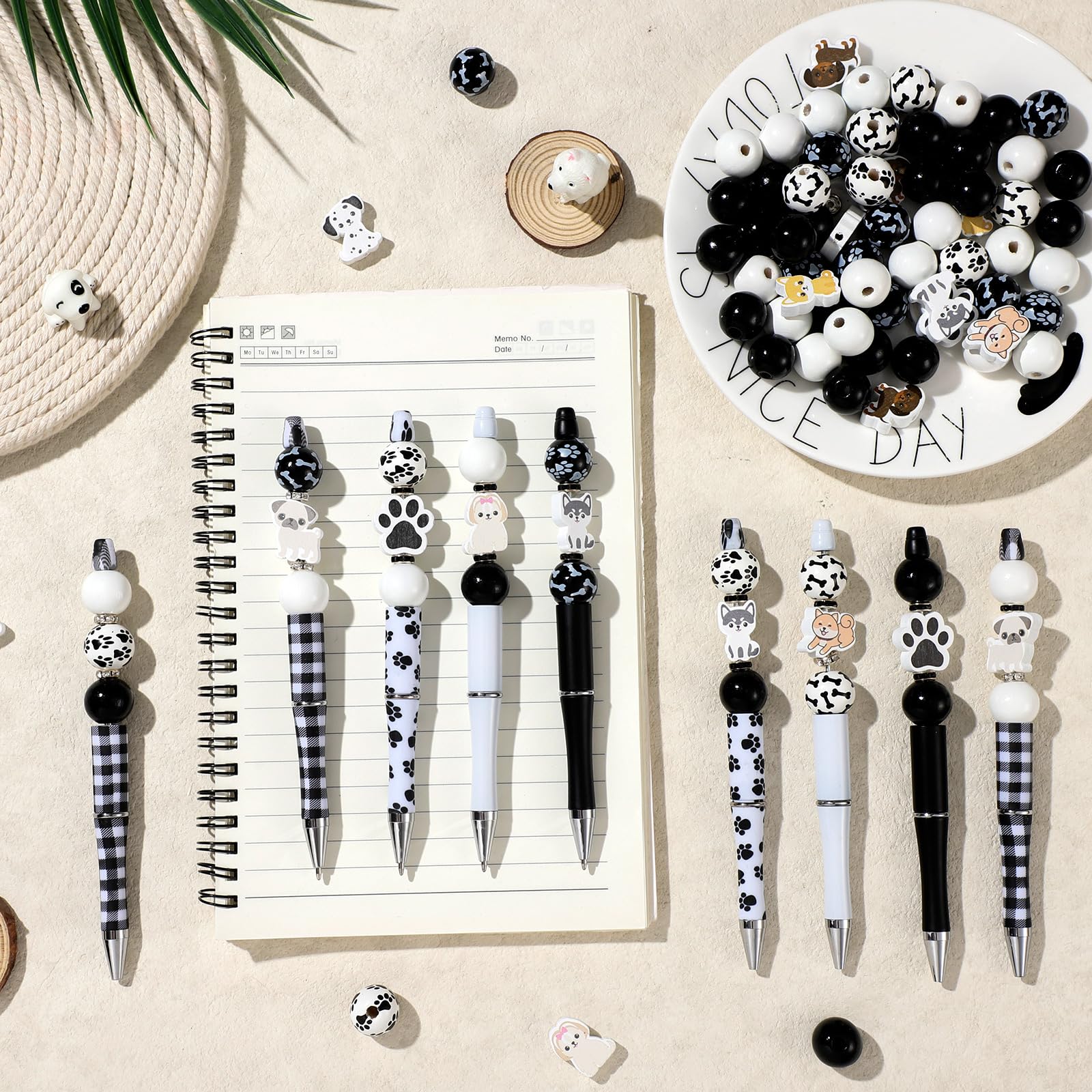 Colarr 197 Pcs Beadable Pens DIY Pen Making Kit, Dog