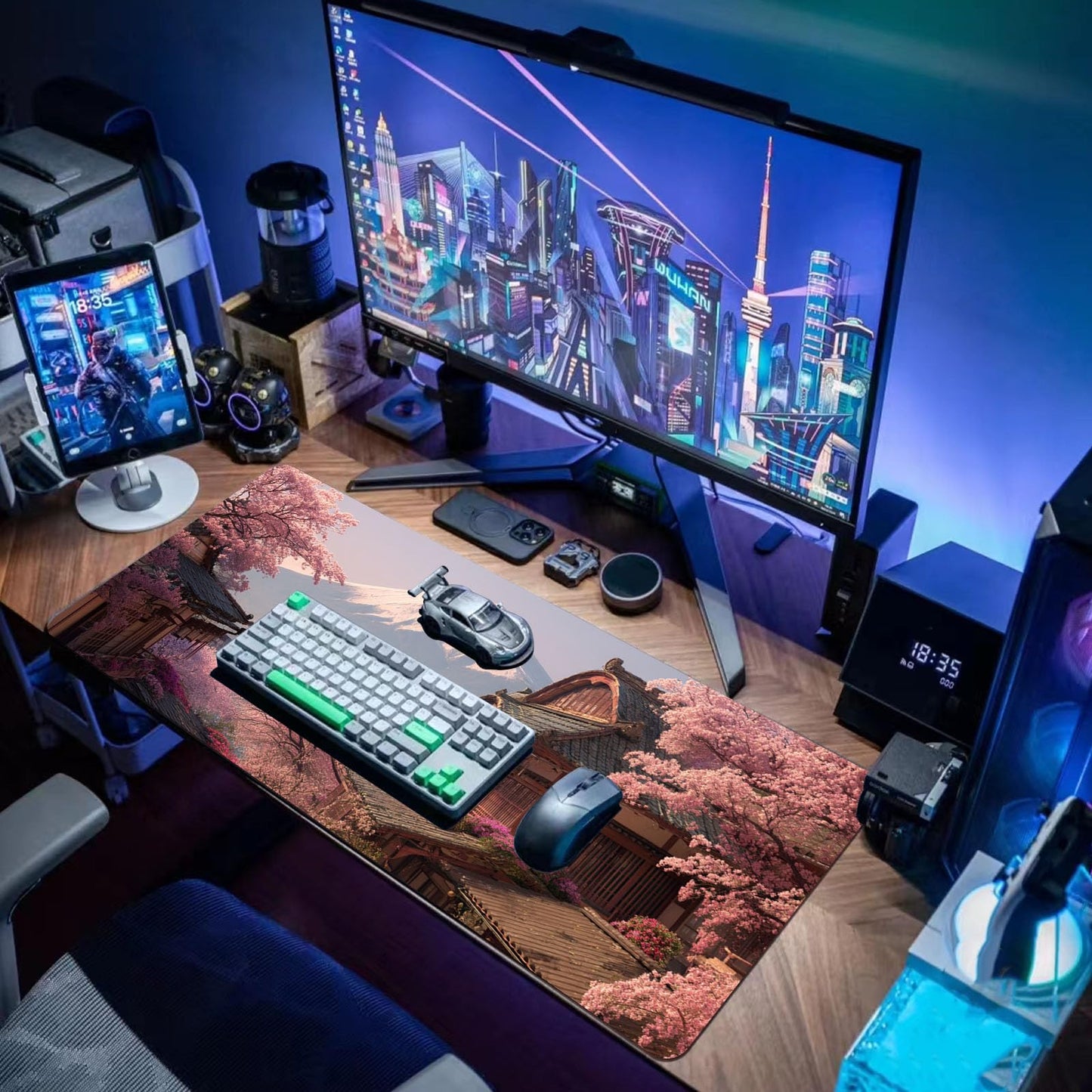 Desk Mat Mouse Pad Gaming Desk Pad XL Large Mouse Mat Office Decor Accessories (Pink A)