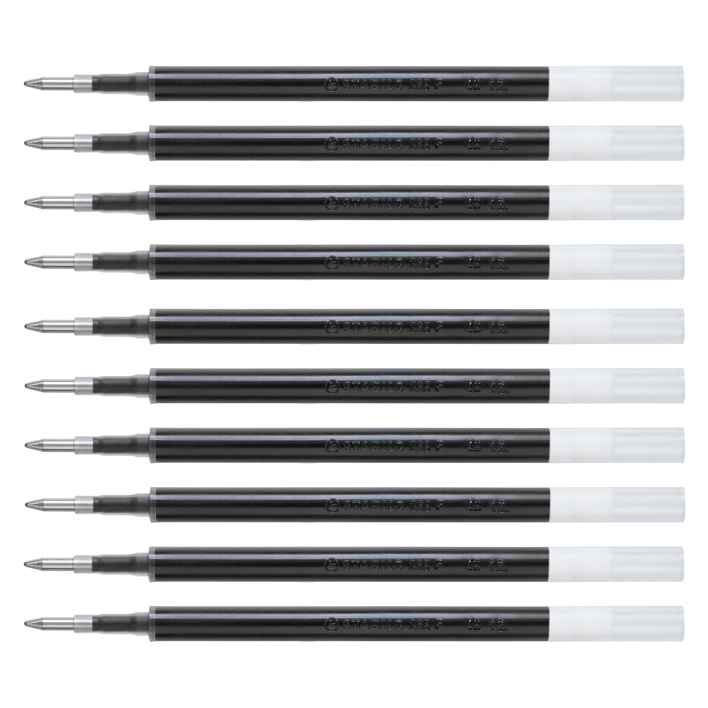 STABILO Gel Rollerball Refill Palette - Box of 10 - Black