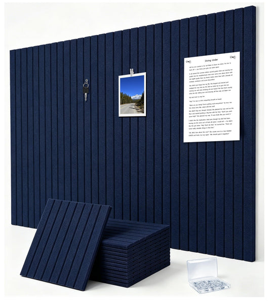 G Gamit 0.47" Thick Felt Pin Board 48"x36" Large Cork Board Alternative 12 Pack 11.81"x11.81"Felt