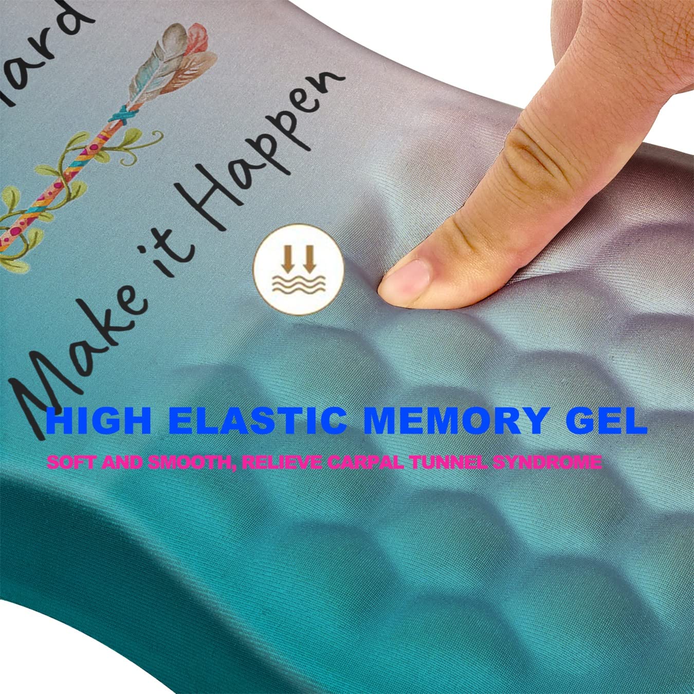 KUOSGM Mouse Pad Wrist Support, Ergonomic Mouse Pad with Massage Dot, Comfortable Computer Mouse