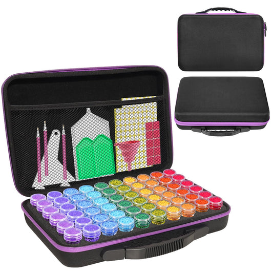 CAIOVSE Diamond Painting Storage Container 60 Slots Diamond Art Accessories