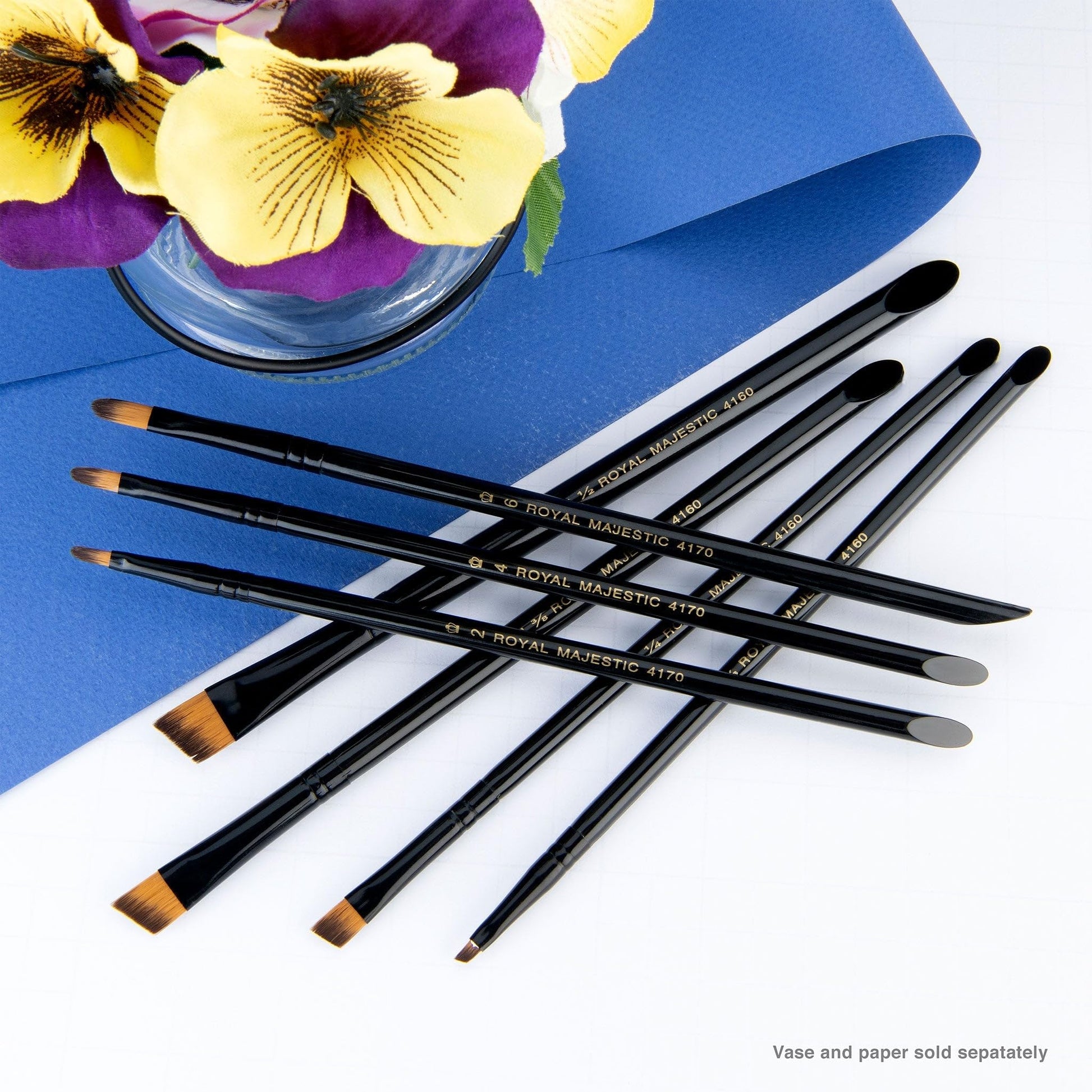 Royal & Langnickel Majestic Filbert and Angular Artist Brush Set, 7-piece