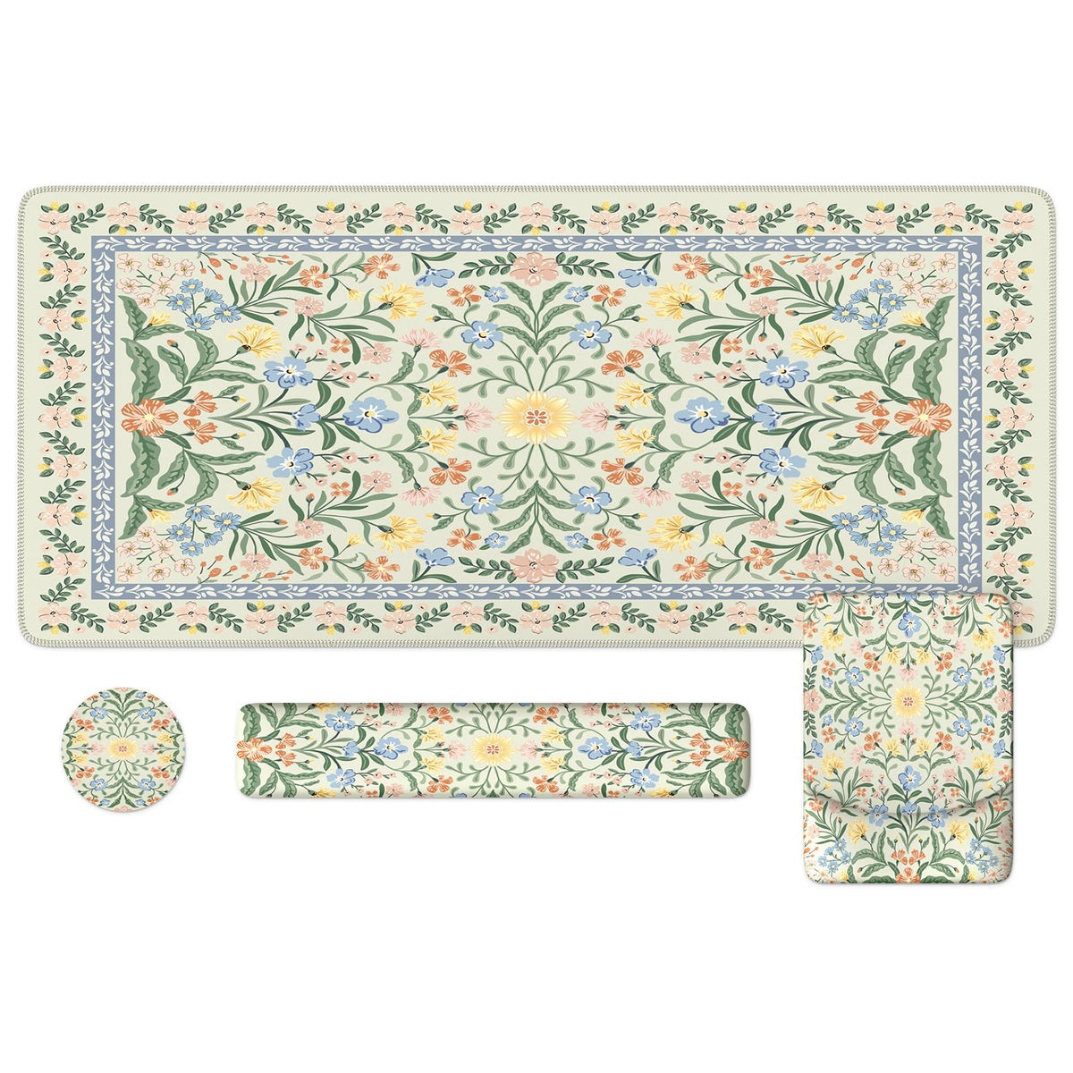iLeadon Computer Desk Mat, Mouse Pad and Keyboard Wrist Rest Set
