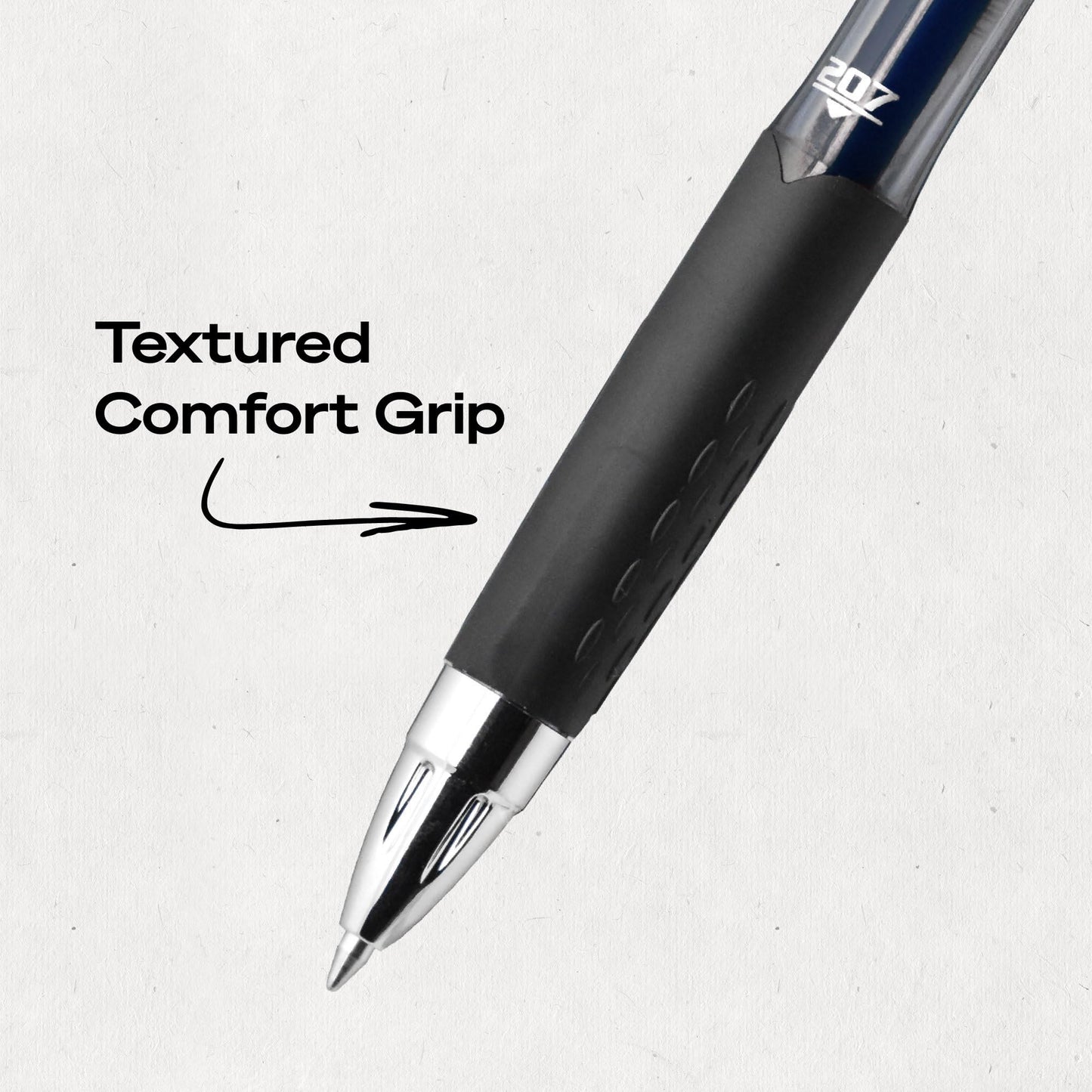 Signo Gel 207 Roller Ball Retractable Gel Pen, Blue Ink, 0.7MM, Dozen