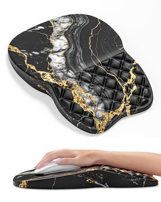 Auhoahsil Ergonomic Mouse Pad with Wrist Rest, Comfortable Slope Computer Mouse Mat with Wrist