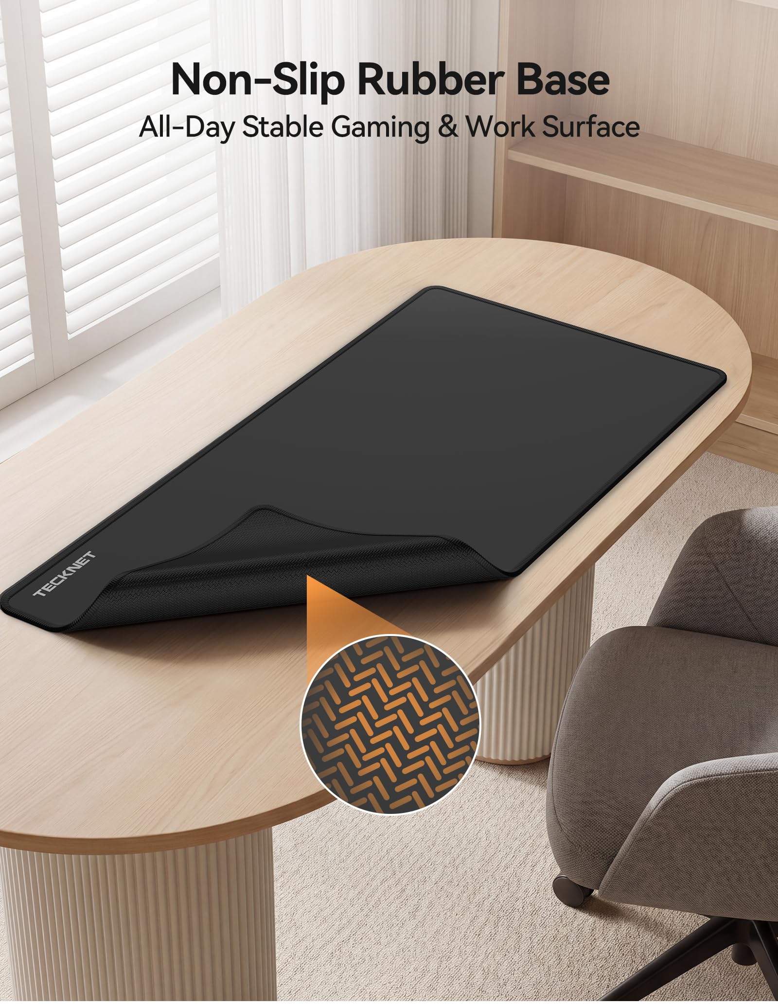 TECKNET Large Mouse Pad for Desk 47.2" x 23.6",XL Extended Gaming Desk Mat