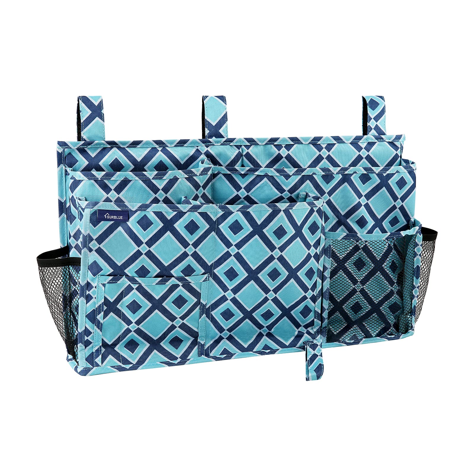 Surblue Bedside Caddy Hanging Bed Organizer Storage Bag Pocket for Bunk and Hospital Beds, College